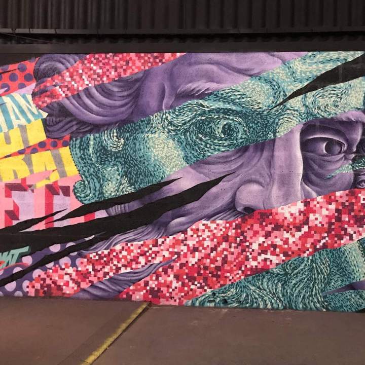 MOTTE réalise de jolies fresques murales.